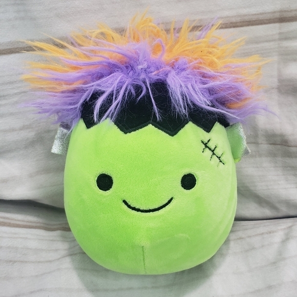 Squishmallows Halloween Squad Frankie Frankenstein 5 Inch Plush 2021 Fuzzy Hair - Picture 7 of 7